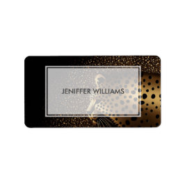 Etiqueta Ouro Jaguar Pattern