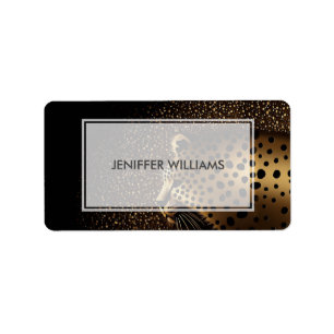 Etiqueta Ouro Jaguar Pattern