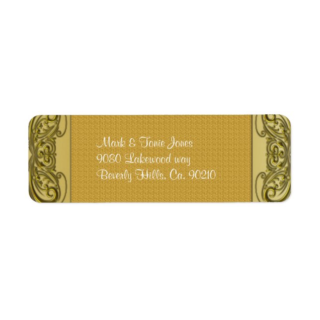 Etiqueta Ouro Percorre 50º Aniversário de Casamento (Frente)