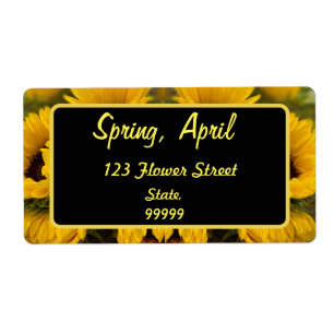 Etiqueta Ouro quente Sunflower Personalizado