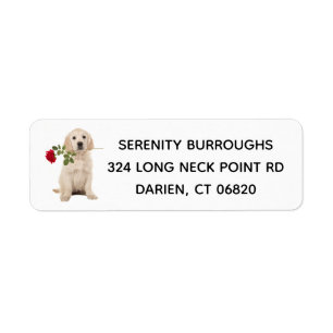 Etiqueta Ouro Retriever Puppy Dog Love - Puppup