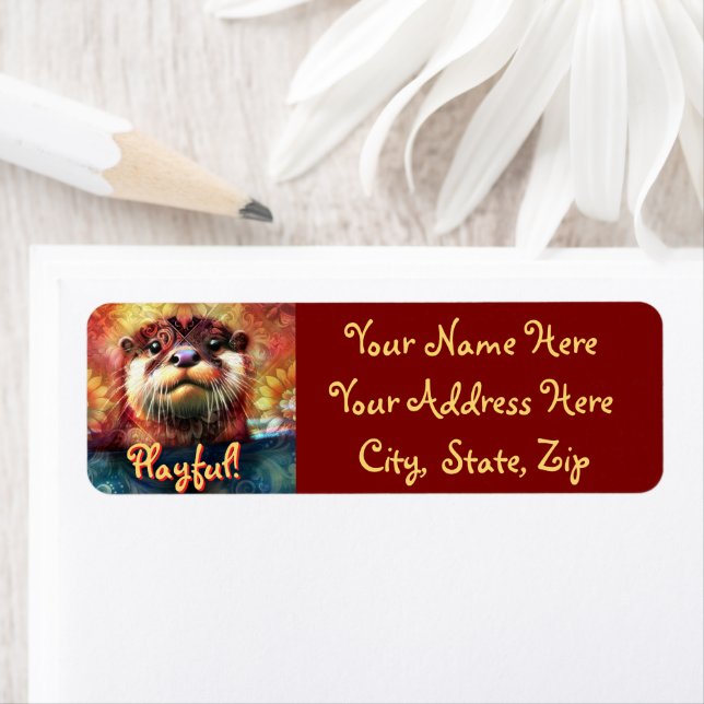 Etiqueta Outro Simbolismo Floral Personalizado Endereço (Insitu)