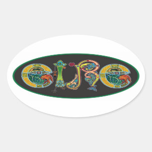 Etiqueta oval de Eire euro-