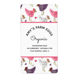 Etiqueta Ovos da Fazenda de Ovos de Aquarela Negócios