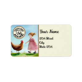 Etiqueta Ovos frescos de fazenda adicione seu logotipo