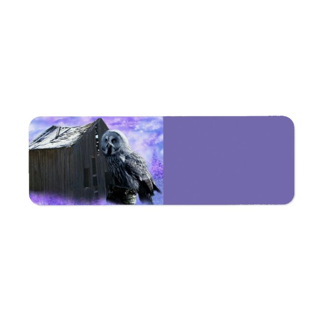 Etiqueta Owl Barn Shed (Frente)