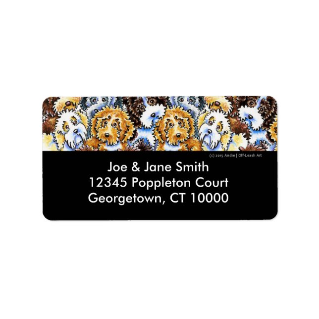 Etiqueta Pacote de Cachorro de Cockapoo Preto (Frente)