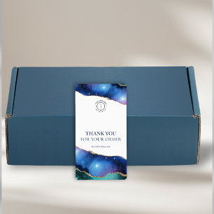 Etiqueta Pacote De Selo Azul Moderno Obrigado