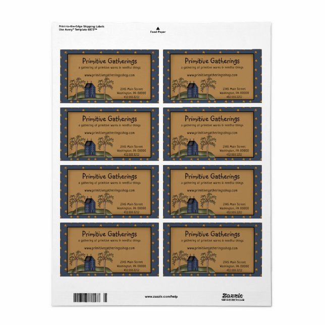 Etiqueta Pacote Salgado Primitivo Russo e Remessa de Estrel (Toda a folha)