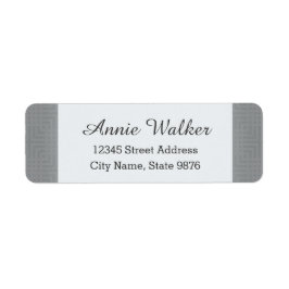 Etiqueta Padrão Clássico - Prata - Endereço de Retorno Pers