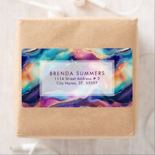 Etiqueta Padrão colorido de textura de Agato de Gliteria