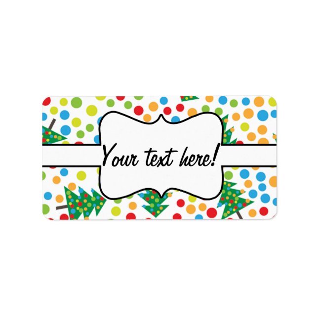 Etiqueta Padrão das árvores de Natal (Frente)