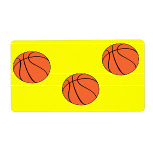 Etiqueta Padrão das bolas de basquete em