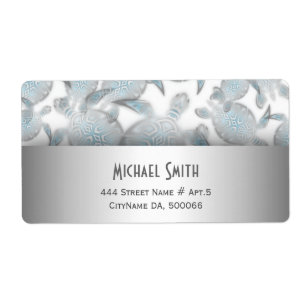 Etiqueta Padrão das tartarugas prateadas