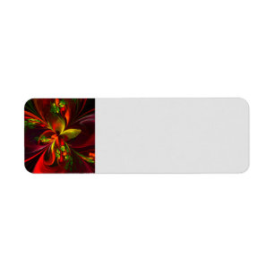 Etiqueta Padrão de Abstrato Floral Verde Moderno #05