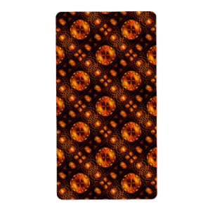 Etiqueta Padrão de Arte Abstrata Boho Elegante Moderno Dour