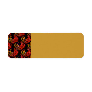 Etiqueta Padrão de Arte Abstrata Boho Elegante Moderno Fofo