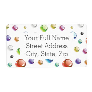 Etiqueta Padrão de Bolhas do Arco-Íris