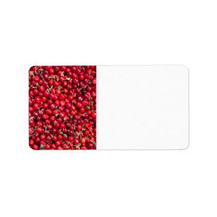 Etiqueta Padrão de cereja doce