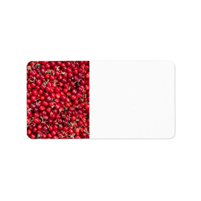 Etiqueta Padrão de cereja doce (Frente)