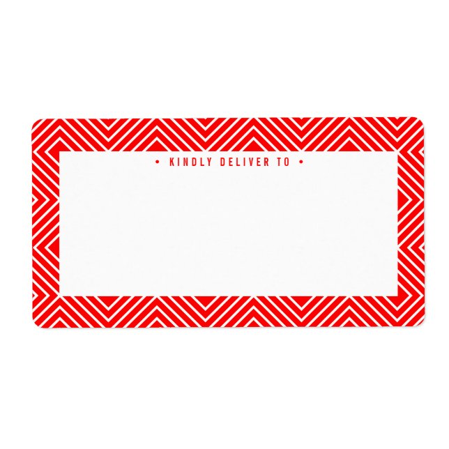 Etiqueta Padrão de diamante GEOMÉTRICO MODERNO tendência ve (Frente)