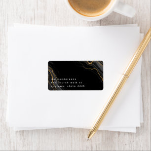 Etiqueta Padrão de dourado e preto