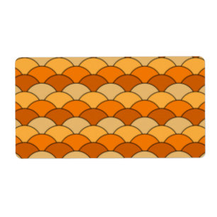 Etiqueta Padrão de Escala de Peixe Japonês