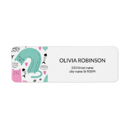 Etiqueta Padrão de Gatos Frescos