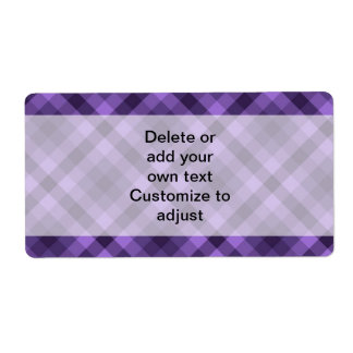 Etiqueta Padrão de gingham roxo