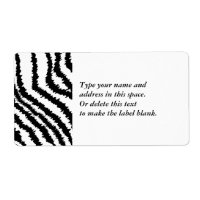 Padrão de Impressão de Zebra Negra.