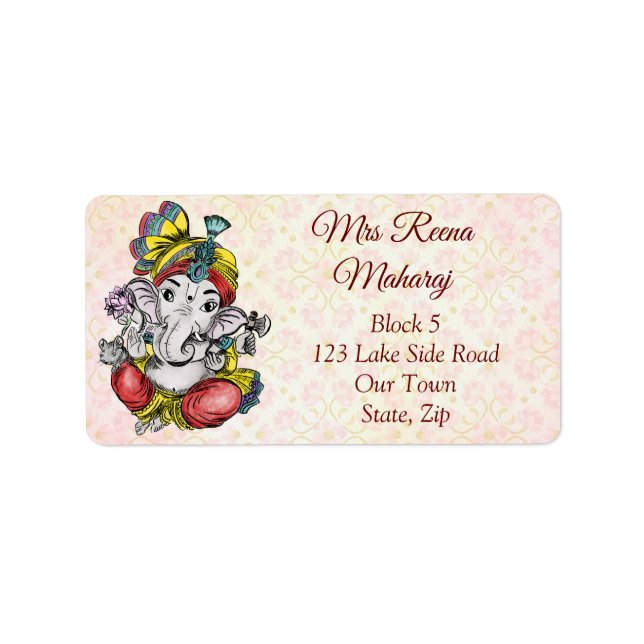 Etiqueta Padrão de Inanlotus Ganesha (Frente)