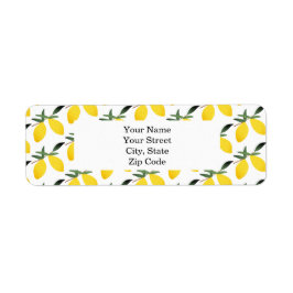 Etiqueta Padrão de limão bonito personalizado