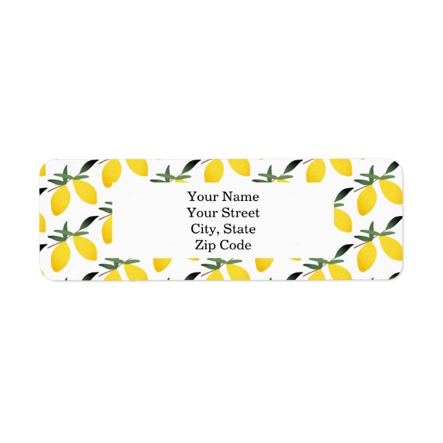 Etiqueta Padrão de limão bonito personalizado (Frente)