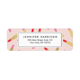 Etiqueta Padrão de Lipstick de luxo em artista de maquiagem