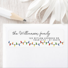 Etiqueta Padrão de Luzes de Cordas de Festivas de Festas Fe