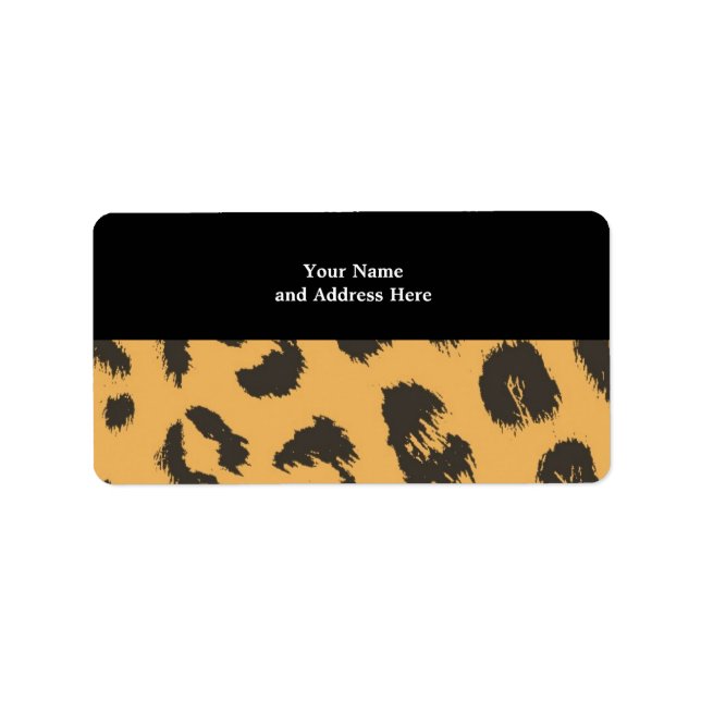 Etiqueta Padrão de Pelo de Leopardo (Frente)