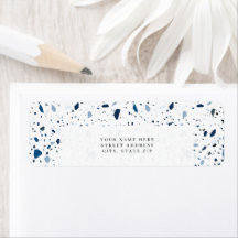 Padrão de Terrazzo Azul de Pedra Cobalt