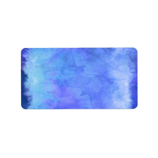 Etiqueta Padrão de Textura Azul Violeta (Frente)