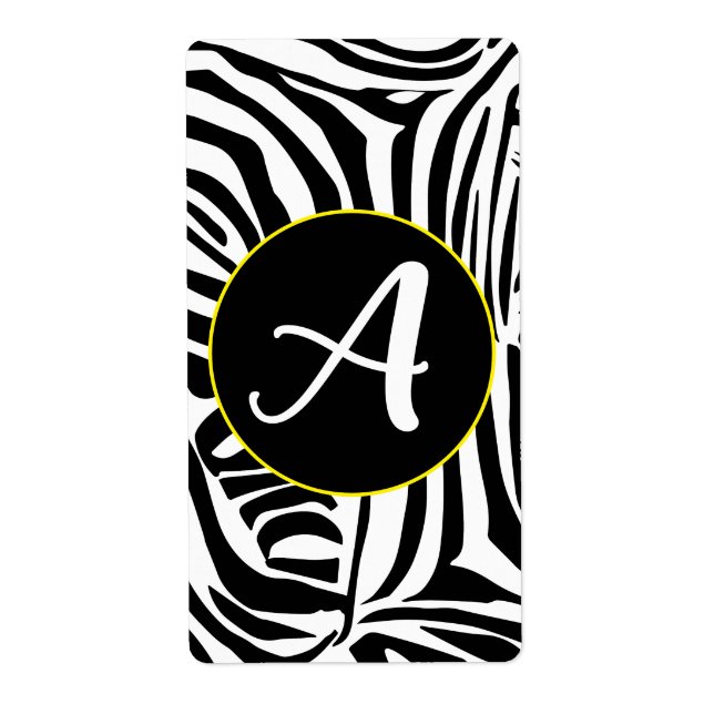 Etiqueta Padrão de Zebra (Frente)