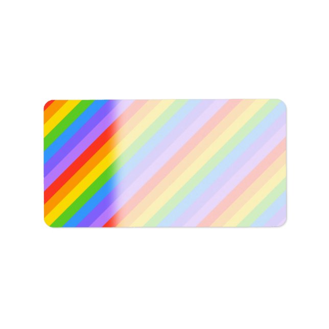 Etiqueta Padrão Diagonal de Stripes Arco. (Frente)