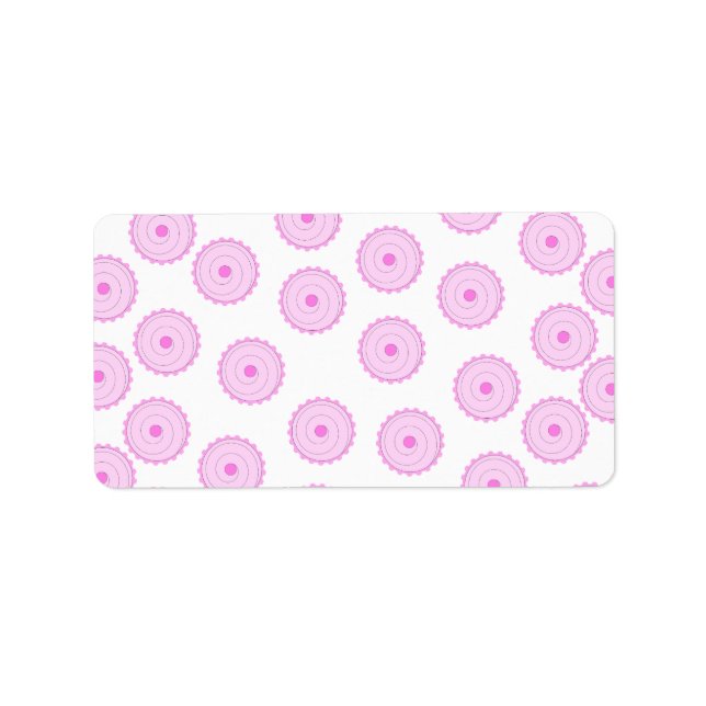 Etiqueta Padrão do Cupcake rosa. (Frente)