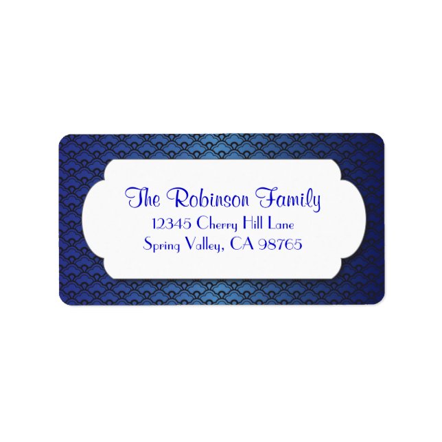 Etiqueta Padrão do ventilador azul com quadro branco (Frente)