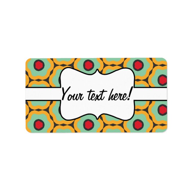 Etiqueta Padrão floral (Frente)