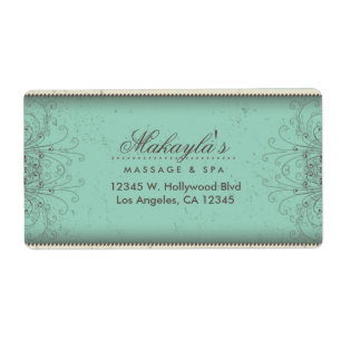 Etiqueta Padrão Floral Damask Elegant Modern Classy Retro