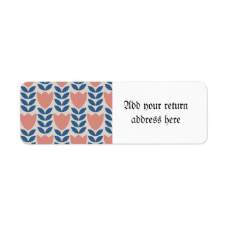 Etiqueta Padrão floral escente escandinavo,estilo retrô,cen