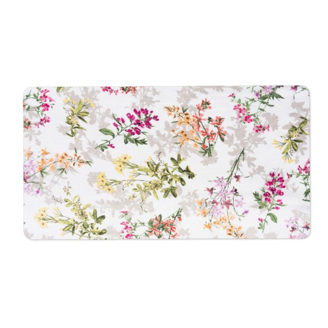 Etiqueta Padrão floral gentil (Frente)