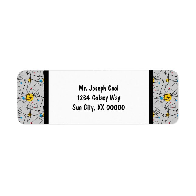 Etiqueta Padrão Geométrico Angular (Frente)