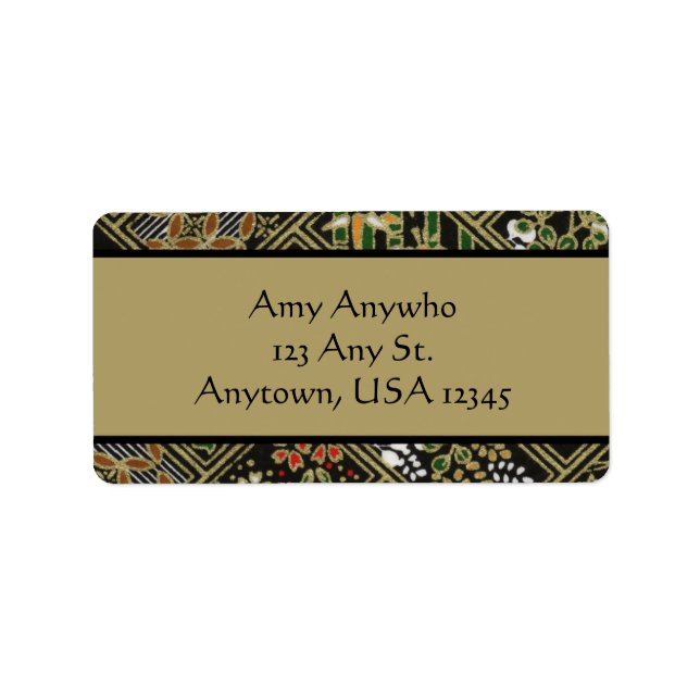 Etiqueta Padrão japonês Vintage (Frente)