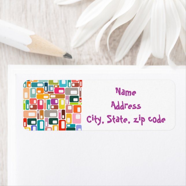 Etiqueta Padrão moderno do século médio (Insitu)