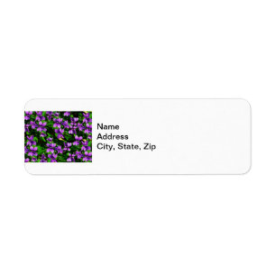 Etiqueta Padrão Mosaico Violeta Violeta de Madeira de Flor